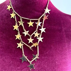 gold tone star necklace